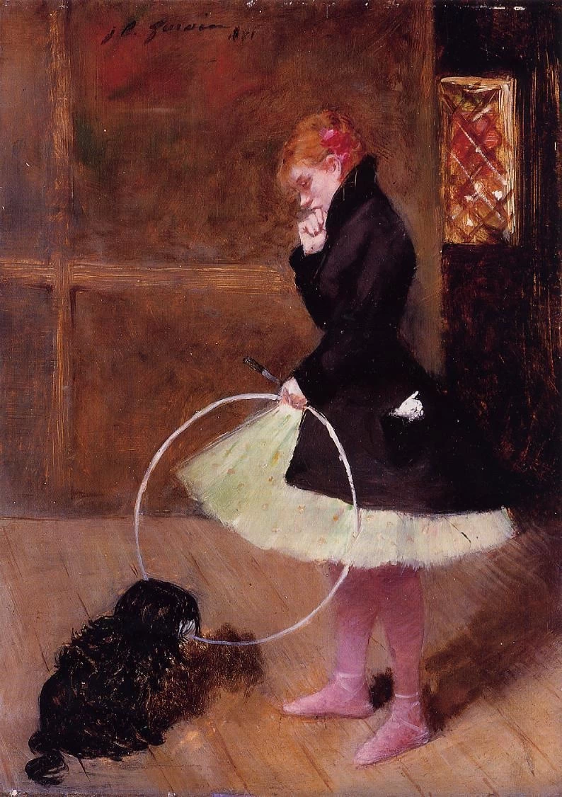 Ballerina con un cerchio